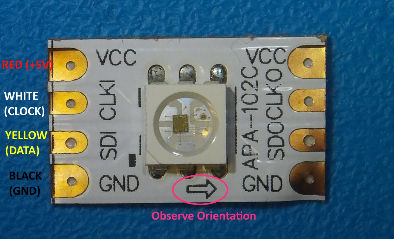 Single Piece of LED strip, with APA102C (5050) chip